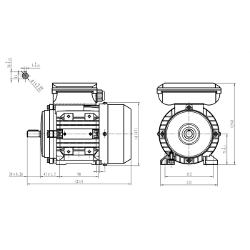 Silnik elektryczny jednofazowy 0,37kW 2800 obr/min. 71B3